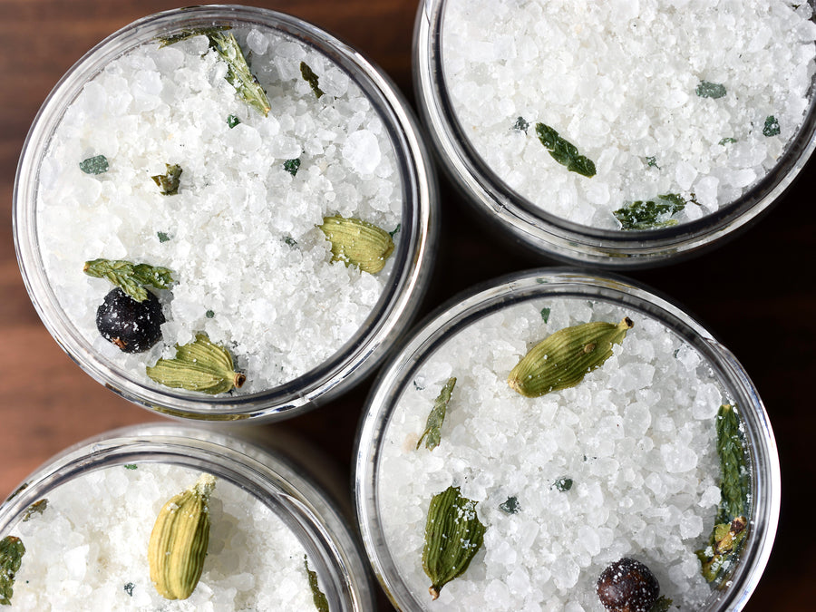 Cardamom Spruce Bath Salts - Mini Jar