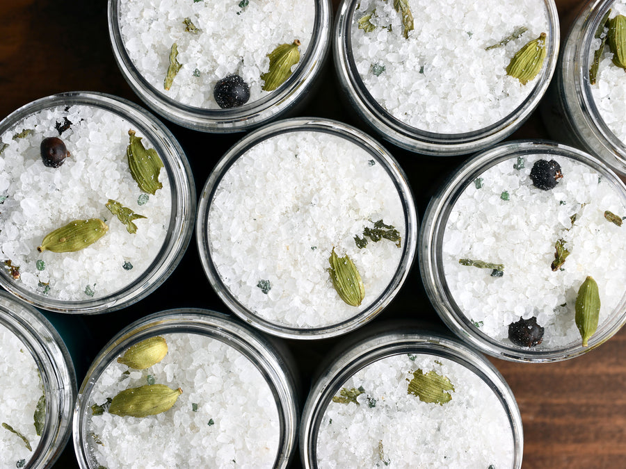 Cardamom Spruce Bath Salts - Mini Jar