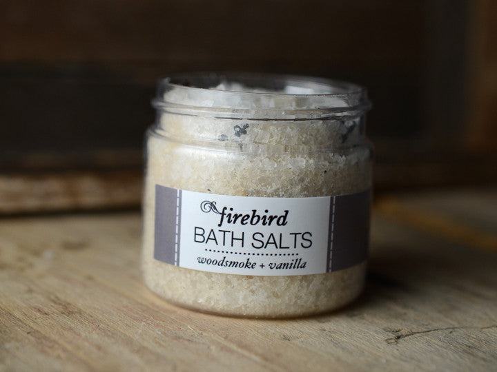 Woodsmoke & Vanilla Bath Salts - Mini Jar
